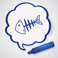 doodle fish bone