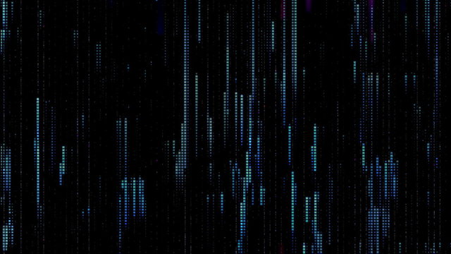 Pixel field of particular dots and vertical lines go up from down in looped animation