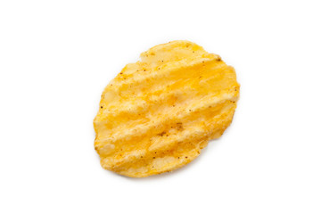 potato chips isolated on white background