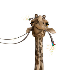 Naklejka premium drawing of a giraffe