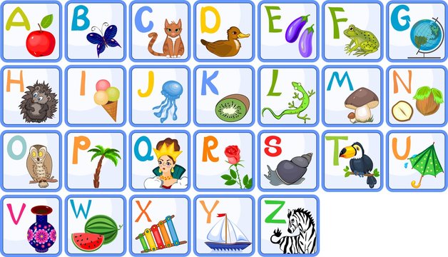 English alphabet with pictures