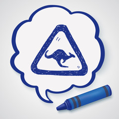 Kangaroo sign doodle