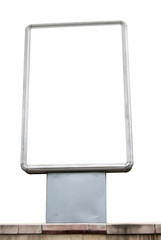 blank advertising billboard isolated