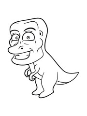 comic cartoon t-rex tyrannosaurus rex grin