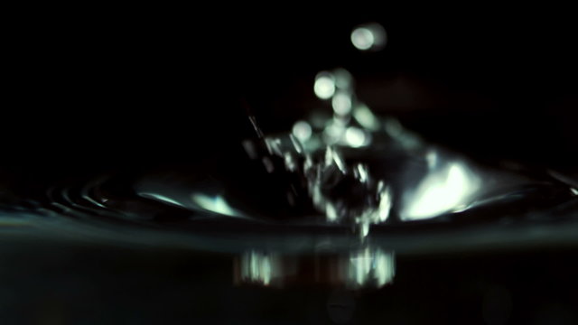 Coins dropping in water
