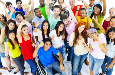 Fototapeta premium Diversity People Crowd Friends Communication Concept
