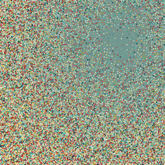 Flat colored ornament with retro halftone dots