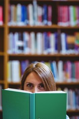 Mature student in the library