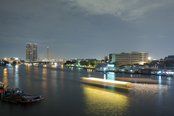 Landscape of River and in Bangkok city © siiixth