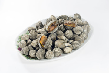 steamed blanched clams