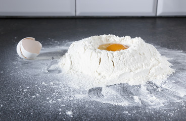 Flour and egg