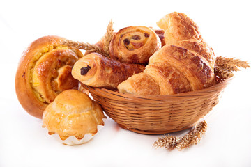 assortment of bread and croissant