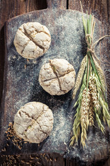 Tasty buns with several grains
