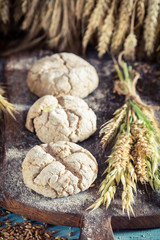 Delicious rolls with several grains