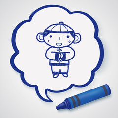 Chinese New Year; Chinese New Year boy doodle