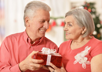 Mature couple celebrating