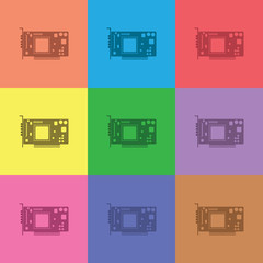 illustration of pc components icon