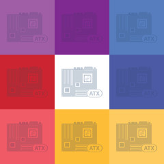 illustration of pc components icon