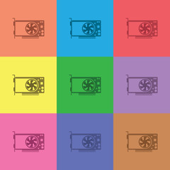 illustration of pc components icon