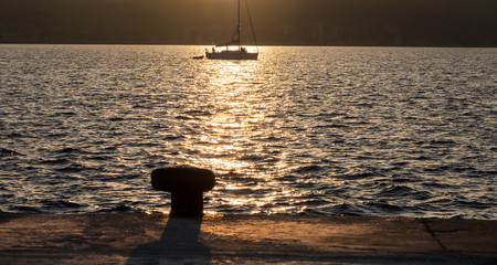 Segelboot, Sonnenuntergag, Sailboat, sunset, 15144.jpg