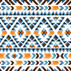 Geometrical ethnic seamless pattern