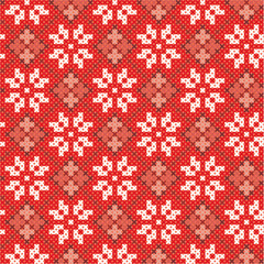 Christmas and winter seamless background with detailed pattern made from stitches for cards, wrapping, web page backgrounds, textile designs, fills, banners, events invitation, menus, posters, prints