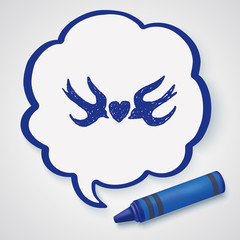 love bird doodle