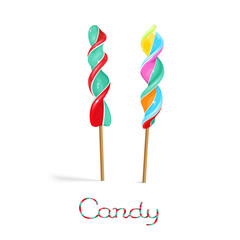 Corkscrew lollipop on stirck