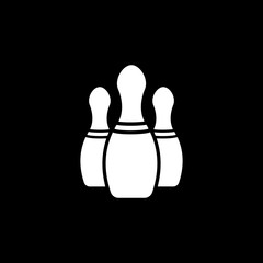 The bowling icon. Game symbol. Flat