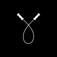 The skipping rope icon. Jumping-rope symbol. Flat