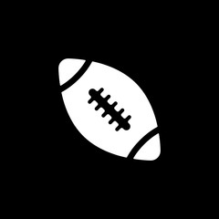 The football icon. Rugby symbol. Flat