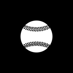 The baseball icon. Game symbol. Flat