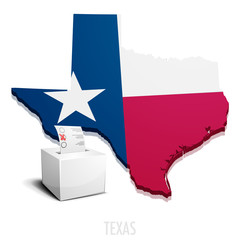 Ballotbox Map Texas - 95712874