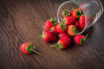 strawberries in natural background