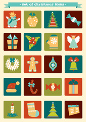 Set of christmas icons