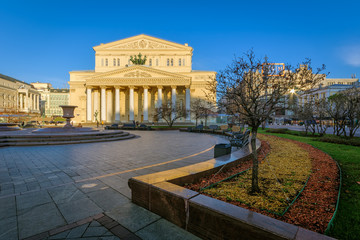 Bolshoi Theatre in Moscow in the afternoon