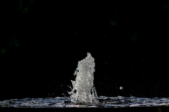 Isolated Water Fountain Close Up