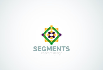 Vector outline minimal abstract geometric logo