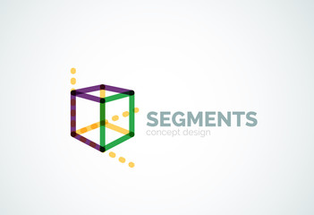 Vector outline minimal abstract geometric logo