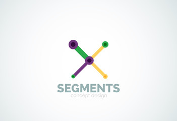 Vector outline minimal abstract geometric logo