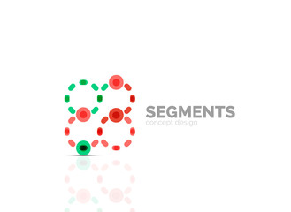 Vector outline minimal abstract geometric logo