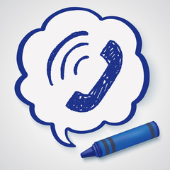 phone call doodle