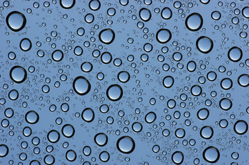  water drops on glass