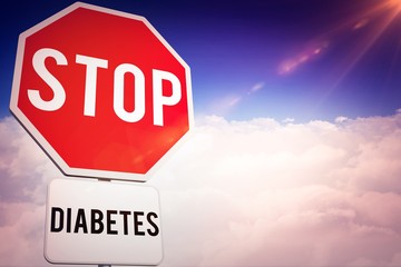Composite image of stop diabetes