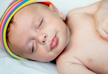 Cute baby while sleeping