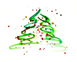 Fototapeta na wymiar Abstract Christmas tree.