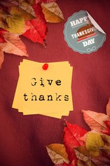 Composite image of happy thanksgiving day © vectorfusionart
