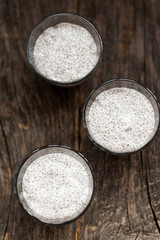 Chocolate chia seeds pudding