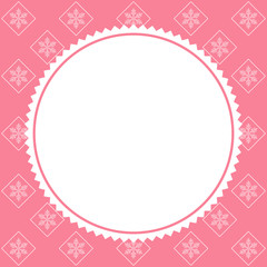 Naklejka premium pink background with snowflakes
