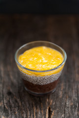 Chocolate chia seeds pudding